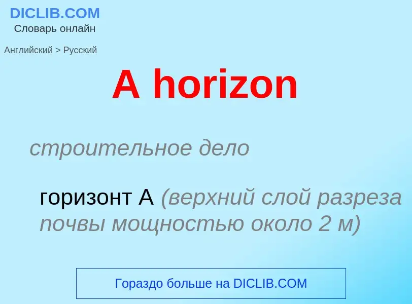 Μετάφραση του &#39A horizon&#39 σε Ρωσικά