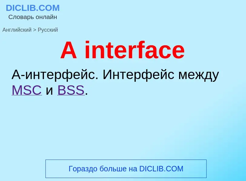 Μετάφραση του &#39A interface&#39 σε Ρωσικά