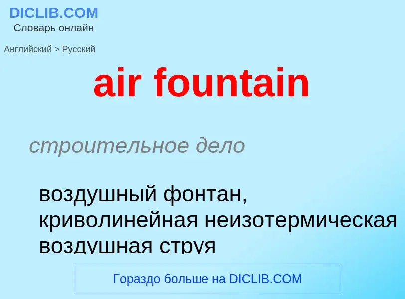 Μετάφραση του &#39air fountain&#39 σε Ρωσικά