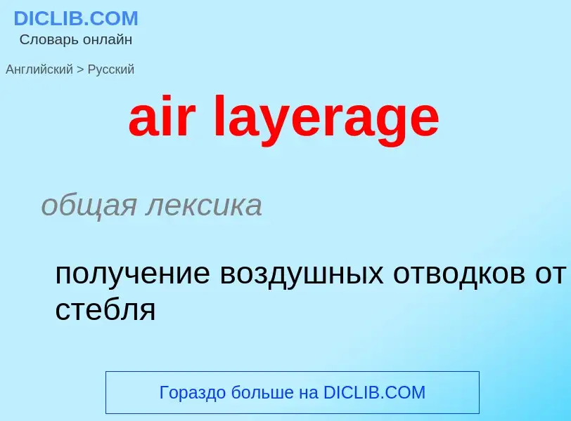 Μετάφραση του &#39air layerage&#39 σε Ρωσικά