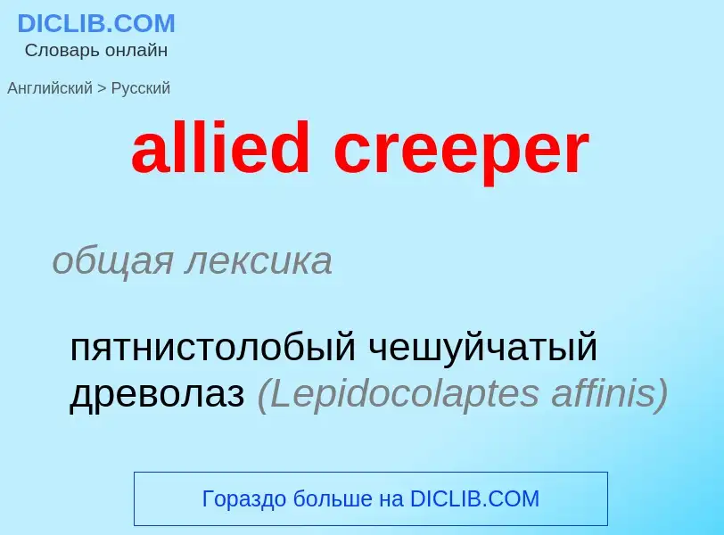 Traduction de &#39allied creeper&#39 en Russe