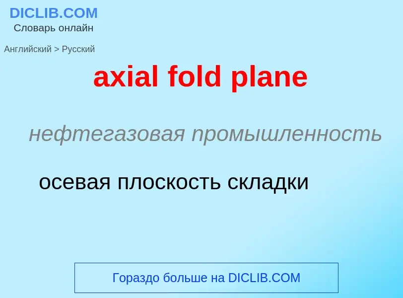 Μετάφραση του &#39axial fold plane&#39 σε Ρωσικά