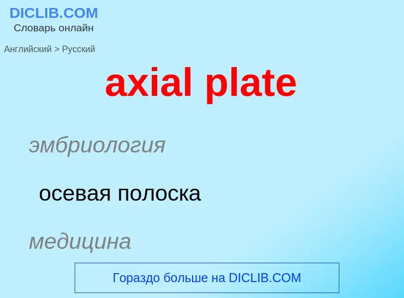 ¿Cómo se dice axial plate en Ruso? Traducción de &#39axial plate&#39 al Ruso