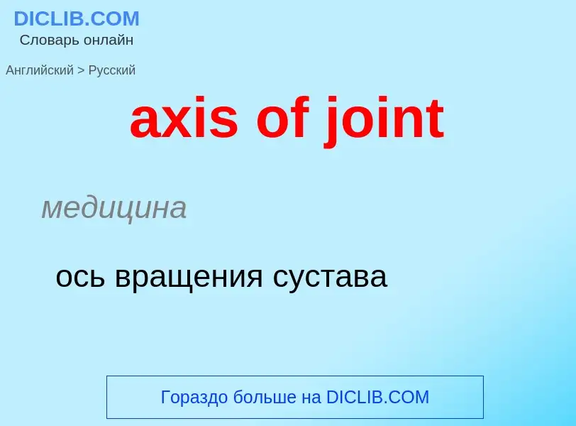 Μετάφραση του &#39axis of joint&#39 σε Ρωσικά