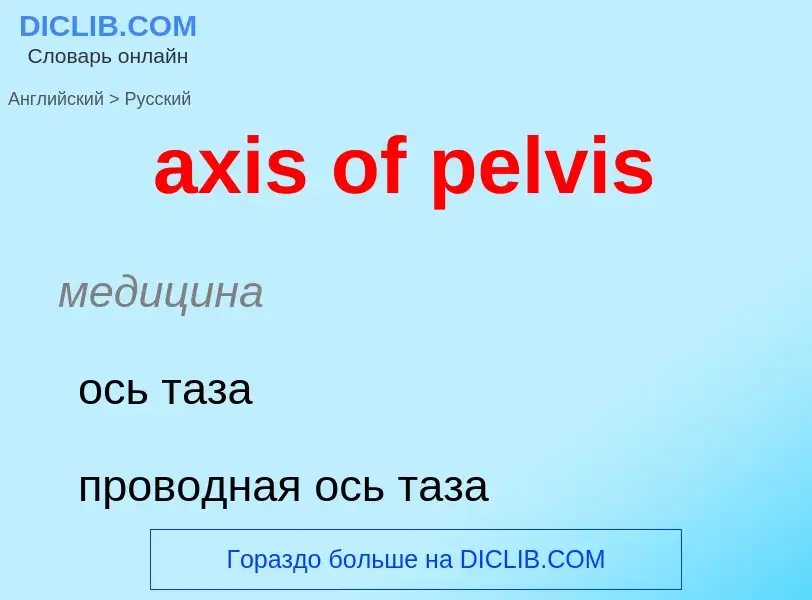 Μετάφραση του &#39axis of pelvis&#39 σε Ρωσικά