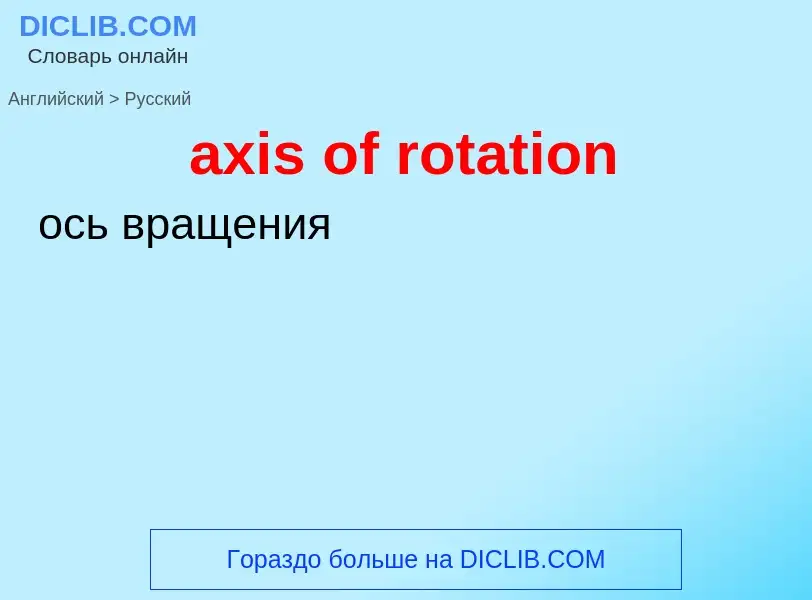 Μετάφραση του &#39axis of rotation&#39 σε Ρωσικά