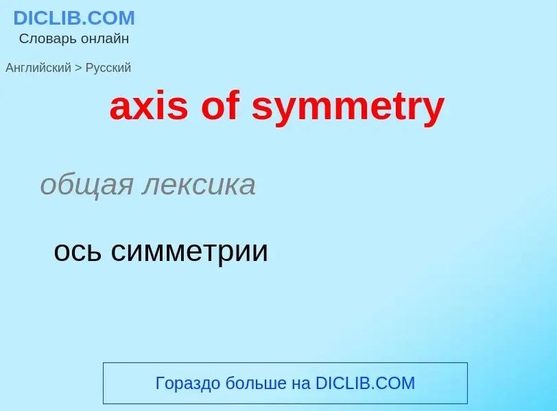 Μετάφραση του &#39axis of symmetry&#39 σε Ρωσικά