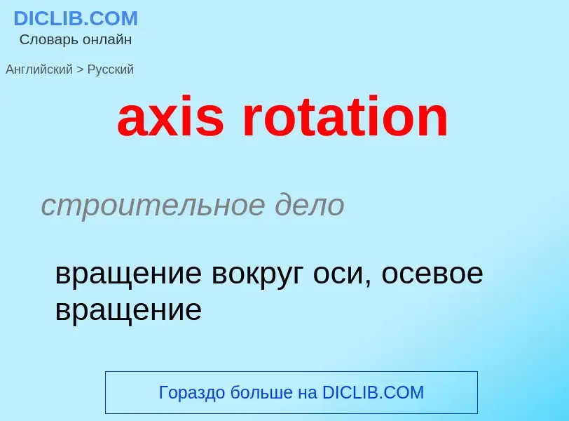 Μετάφραση του &#39axis rotation&#39 σε Ρωσικά