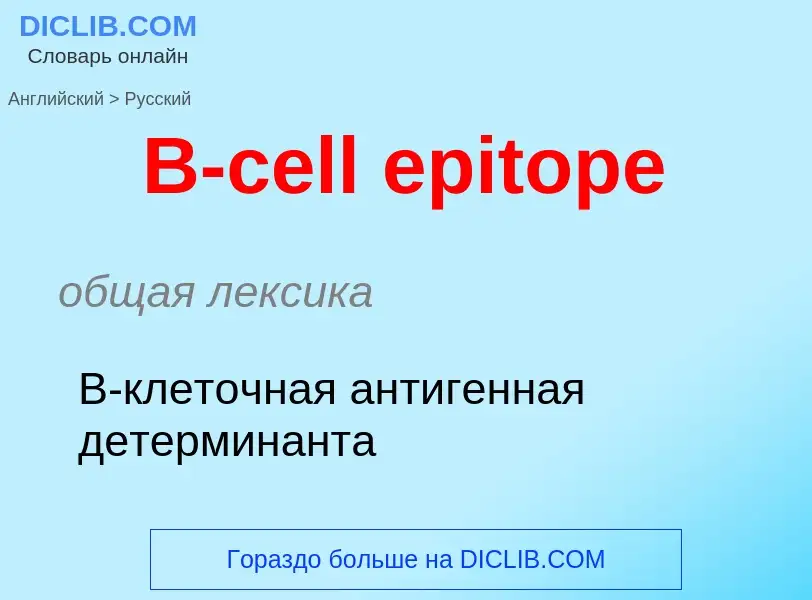 Μετάφραση του &#39B-cell epitope&#39 σε Ρωσικά