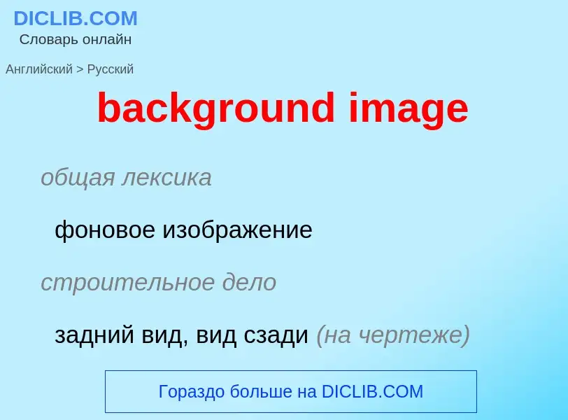 Как переводится background image на Русский язык