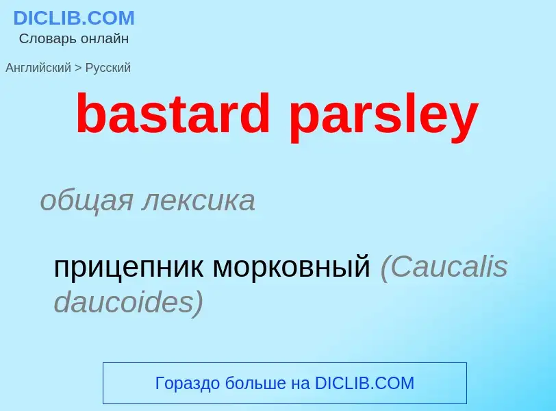 Как переводится bastard parsley на Русский язык