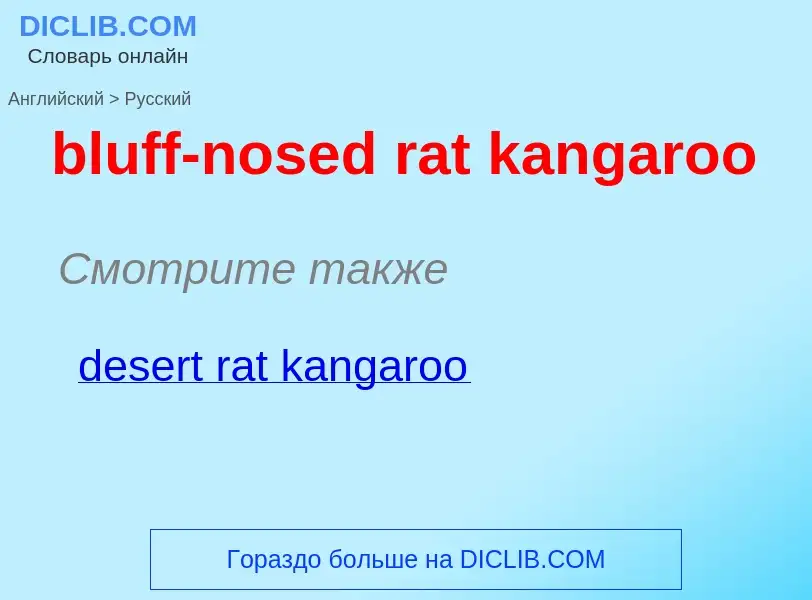 Как переводится bluff-nosed rat kangaroo на Русский язык