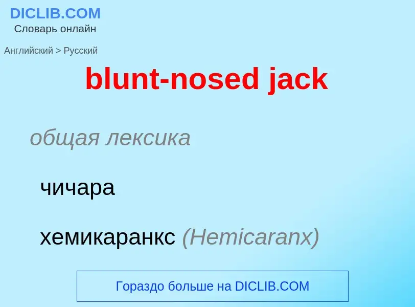 Μετάφραση του &#39blunt-nosed jack&#39 σε Ρωσικά