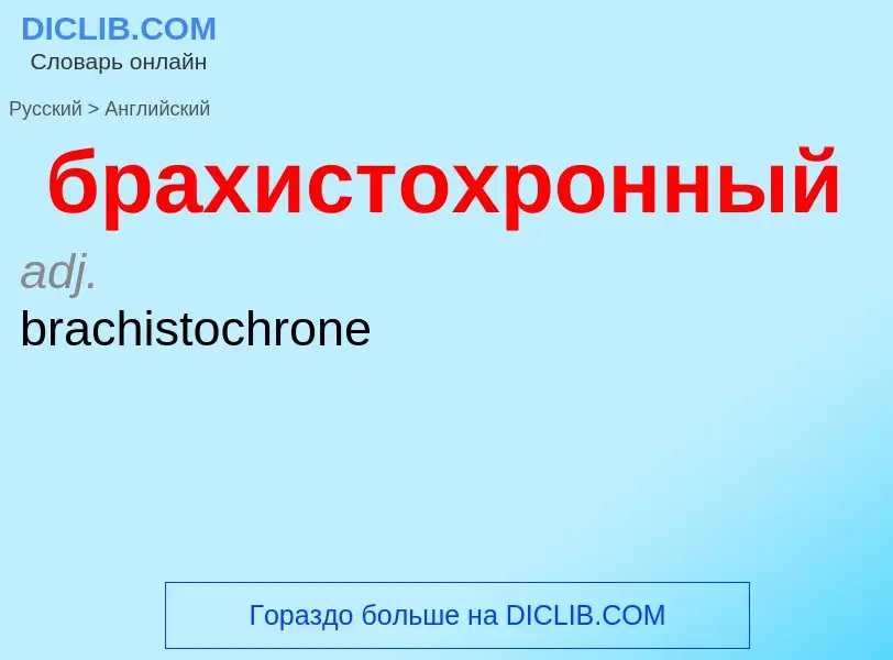 Как переводится брахистохронный на Английский язык