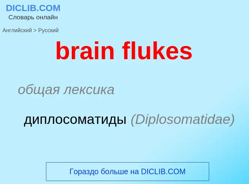 Traduzione di &#39brain flukes&#39 in Russo