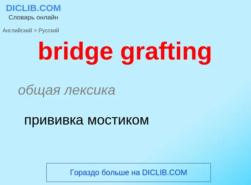 Μετάφραση του &#39bridge grafting&#39 σε Ρωσικά