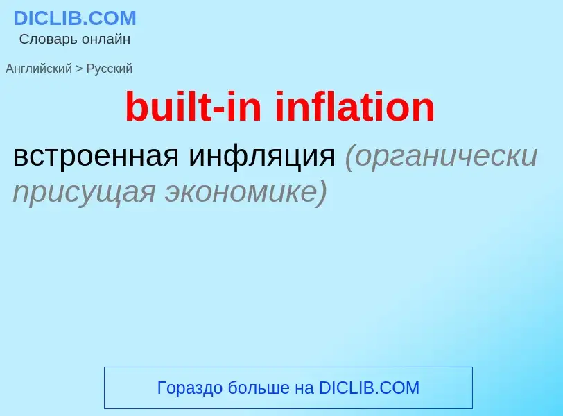 Как переводится built-in inflation на Русский язык