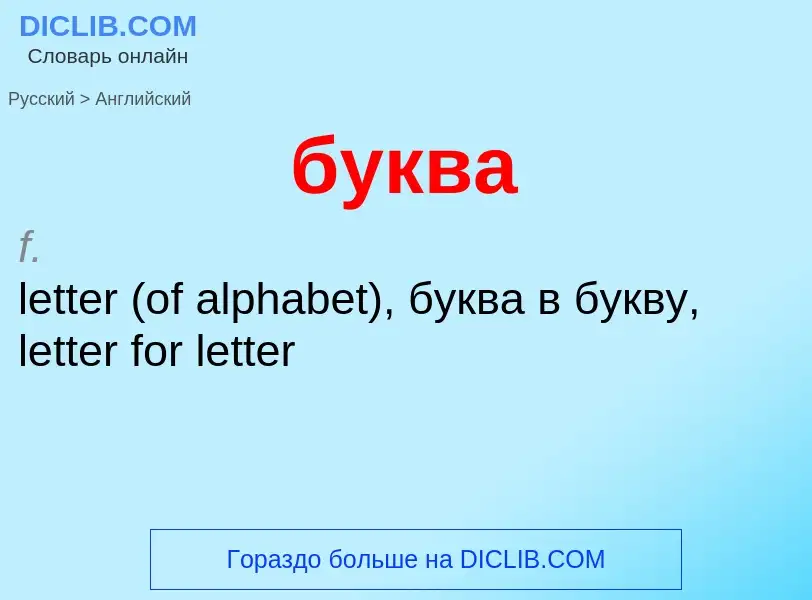 Как переводится буква на Английский язык