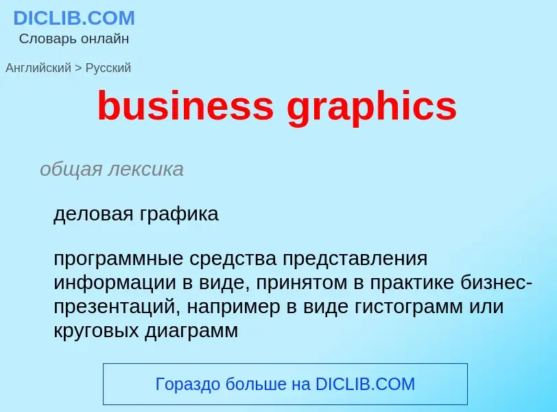 What is the Russian for business graphics? Translation of &#39business graphics&#39 to Russian