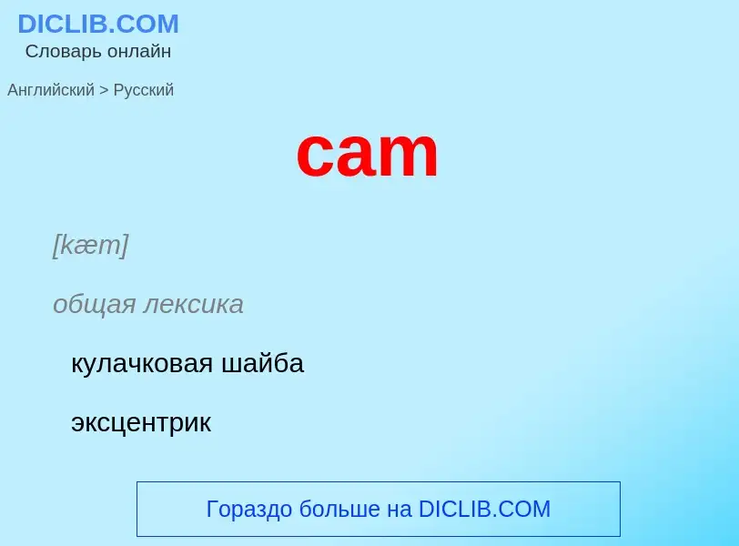 Как переводится cam на Русский язык