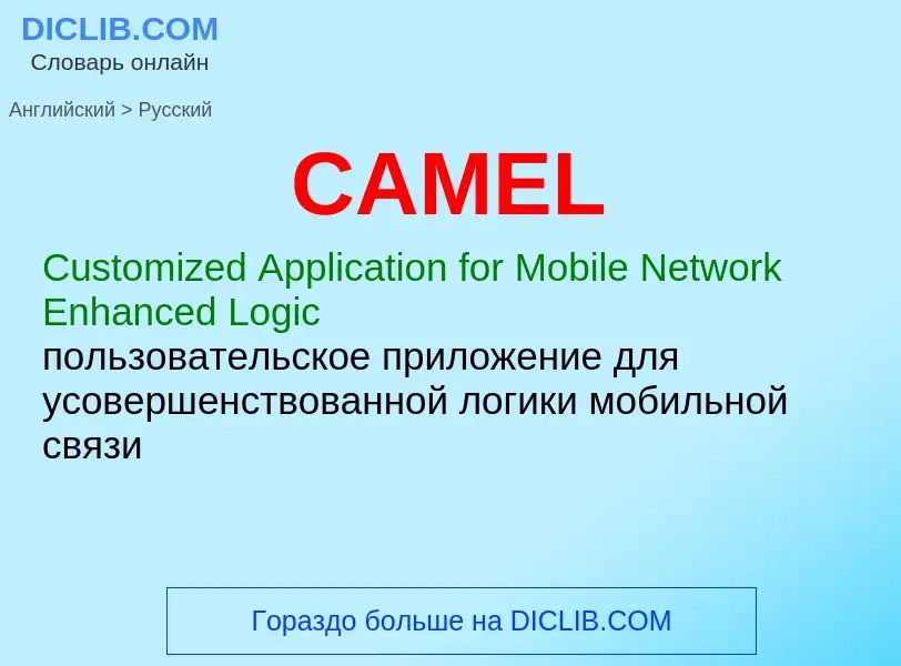 What is the Russian for CAMEL? Translation of &#39CAMEL&#39 to Russian