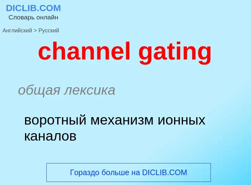 Μετάφραση του &#39channel gating&#39 σε Ρωσικά