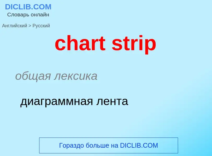 Vertaling van &#39chart strip&#39 naar Russisch