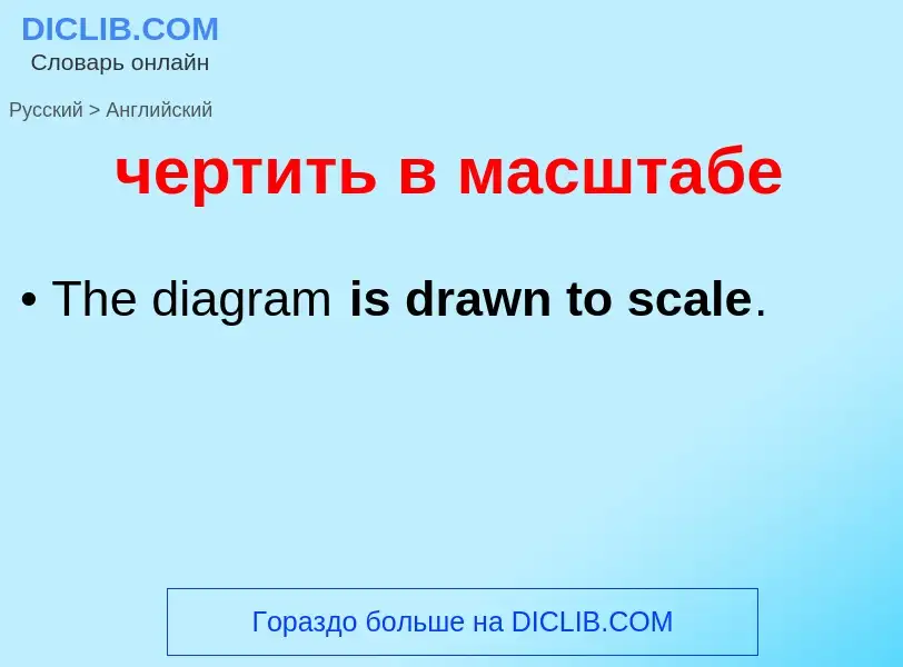 Μετάφραση του &#39чертить в масштабе&#39 σε Αγγλικά
