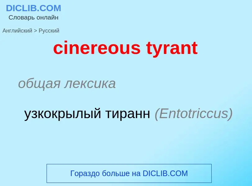 Μετάφραση του &#39cinereous tyrant&#39 σε Ρωσικά