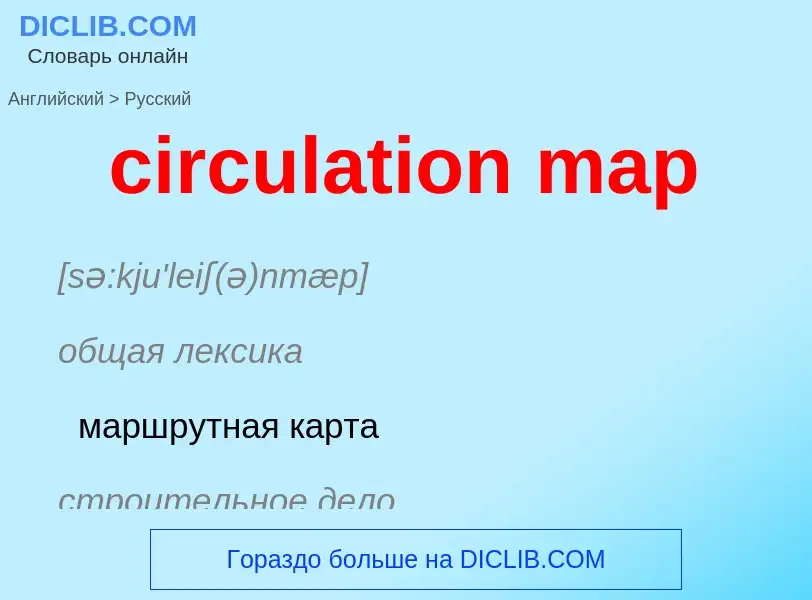 Как переводится circulation map на Русский язык