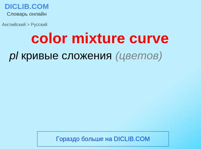 ¿Cómo se dice color mixture curve en Ruso? Traducción de &#39color mixture curve&#39 al Ruso