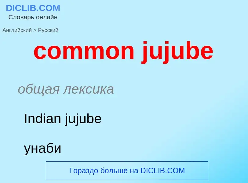 Vertaling van &#39common jujube&#39 naar Russisch