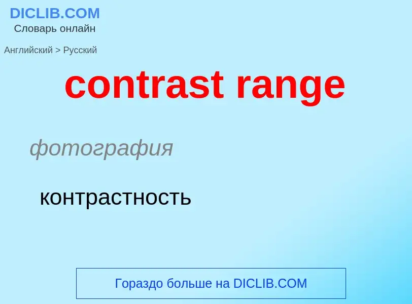 Как переводится contrast range на Русский язык