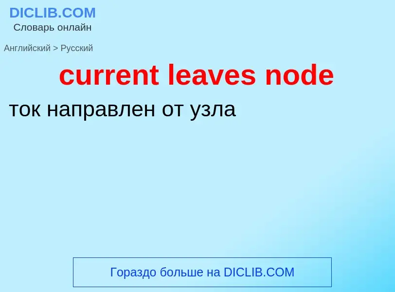 Как переводится current leaves node на Русский язык