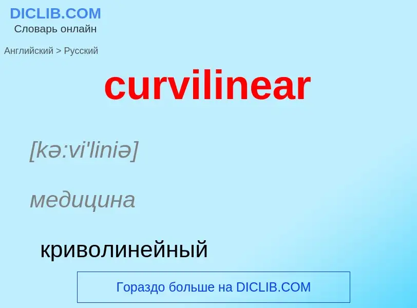 Как переводится curvilinear на Русский язык