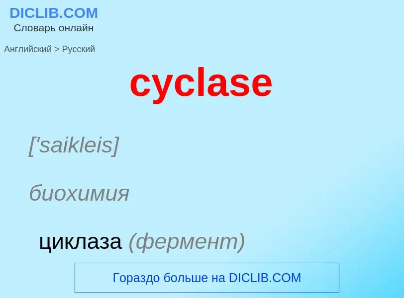 Как переводится cyclase на Русский язык