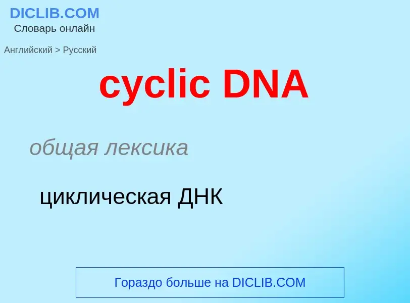 Traduzione di &#39cyclic DNA&#39 in Russo