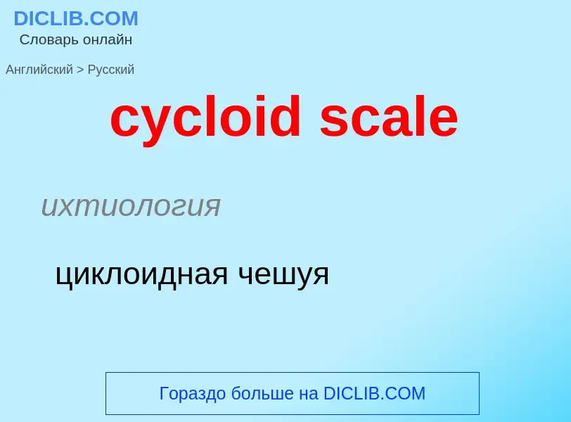 ¿Cómo se dice cycloid scale en Ruso? Traducción de &#39cycloid scale&#39 al Ruso