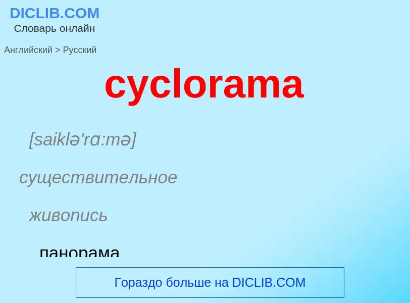 Как переводится cyclorama на Русский язык