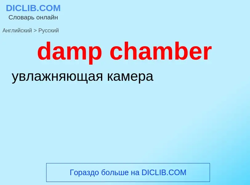 Как переводится damp chamber на Русский язык