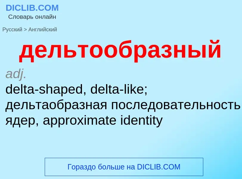 Как переводится дельтообразный на Английский язык