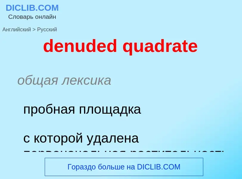 Μετάφραση του &#39denuded quadrate&#39 σε Ρωσικά