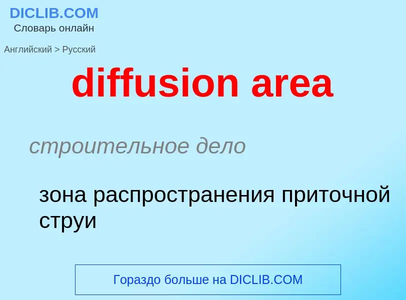 Как переводится diffusion area на Русский язык