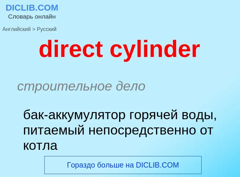 What is the Russian for direct cylinder? Translation of &#39direct cylinder&#39 to Russian