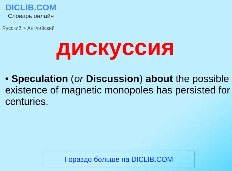 Как переводится дискуссия на Английский язык