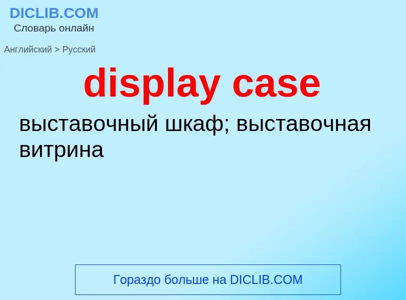 Как переводится display case на Русский язык