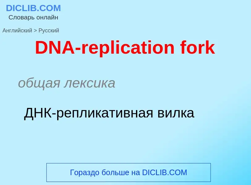 Vertaling van &#39DNA-replication fork&#39 naar Russisch