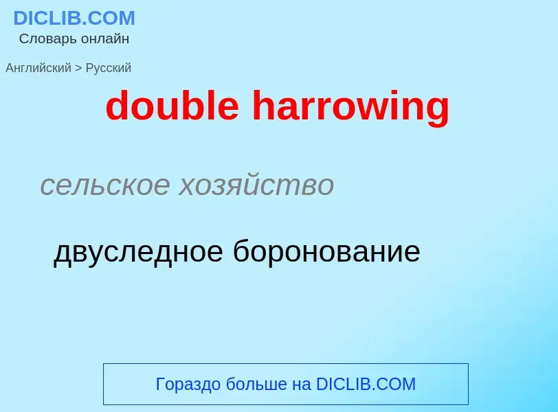 Как переводится double harrowing на Русский язык