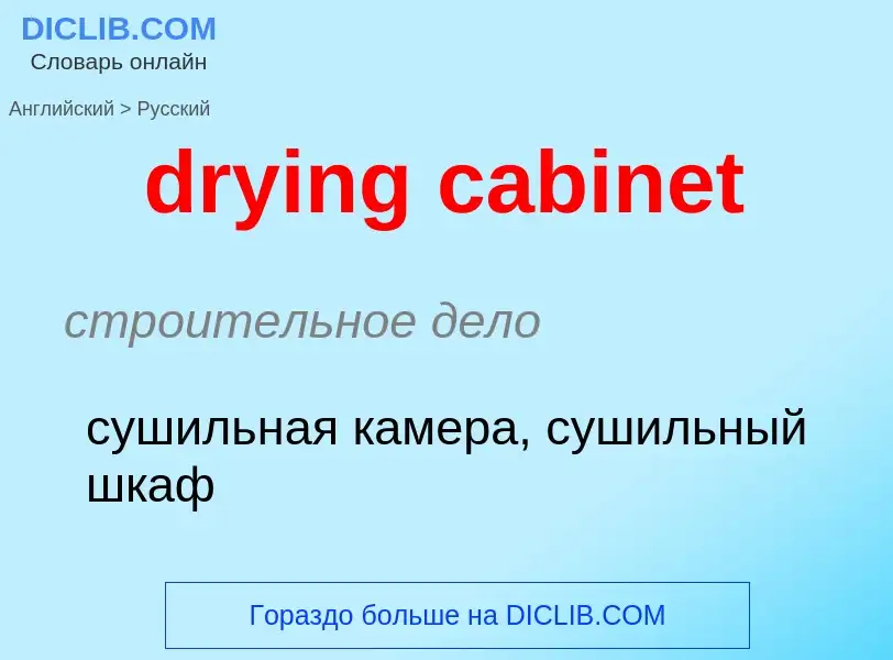 What is the الروسية for drying cabinet? Translation of &#39drying cabinet&#39 to الروسية