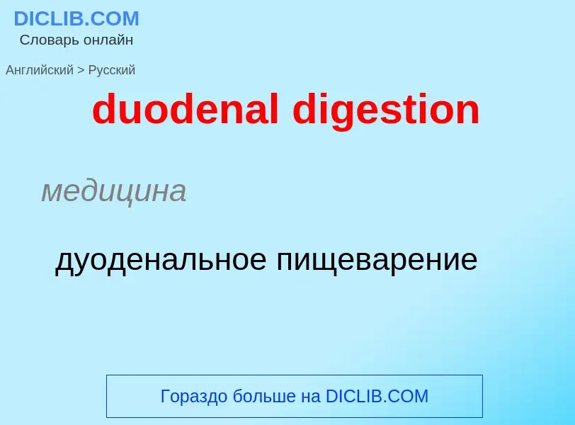 Vertaling van &#39duodenal digestion&#39 naar Russisch